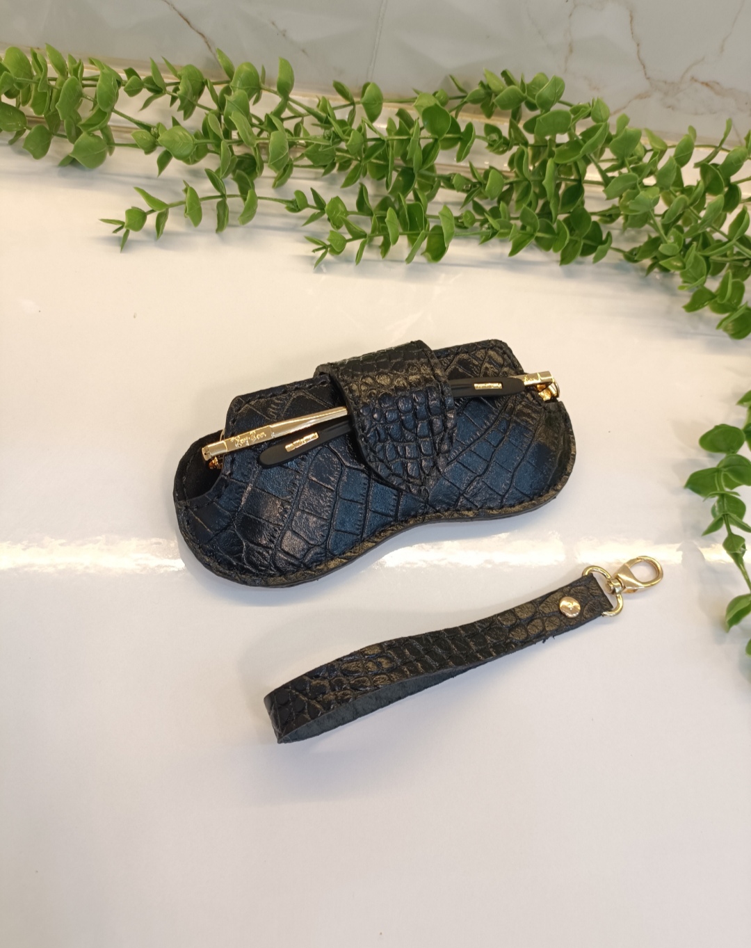 کیف عینک چرم طبیعی گاوی